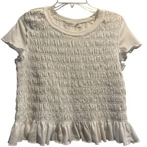 NWT Altar’d State Women’s White Ruffled Top